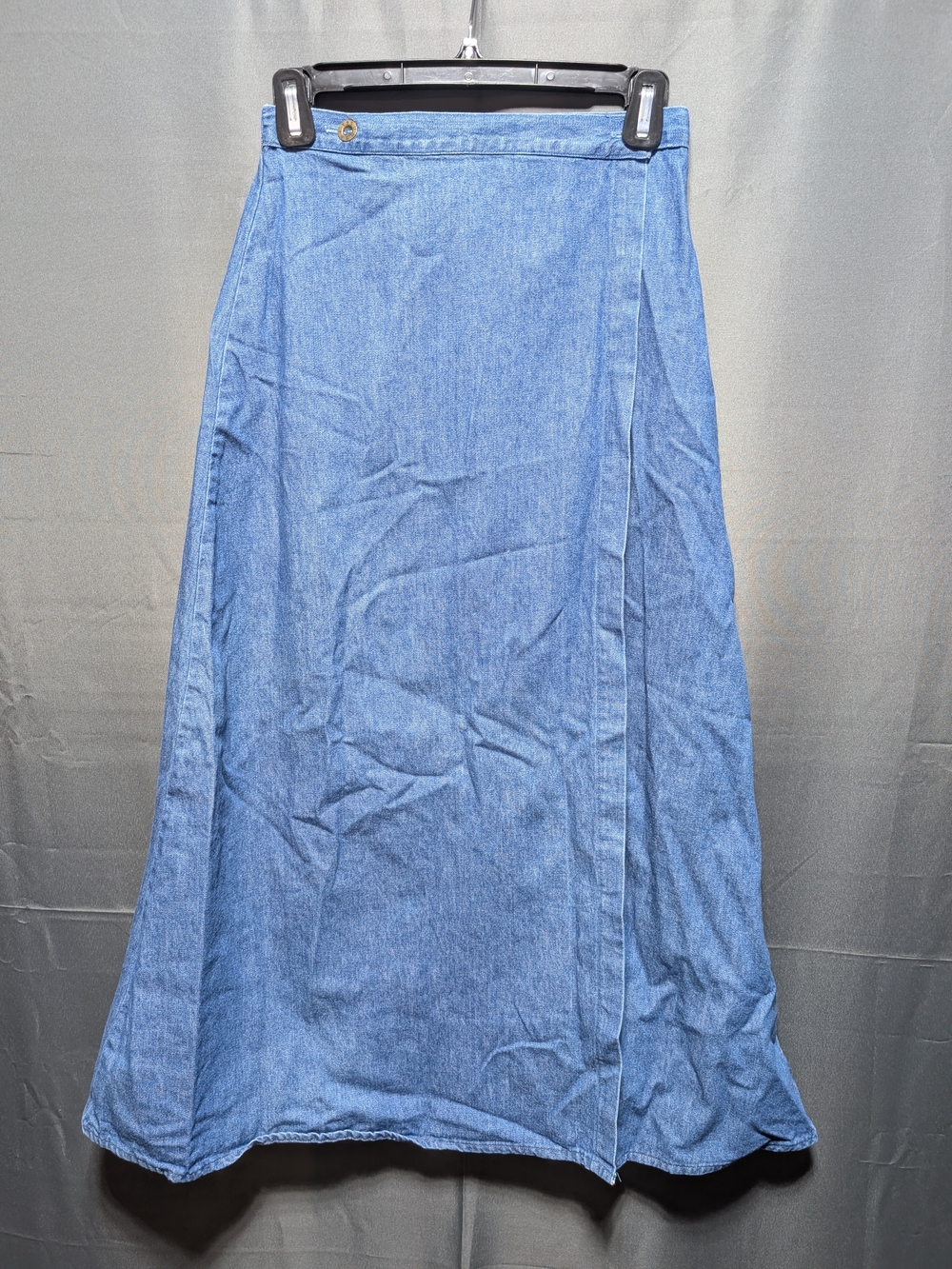 Sunbelt Blue Midi Denim Wrap-Style Skirt